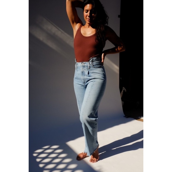 AGOLDE Pieced Angle Straight Jeans